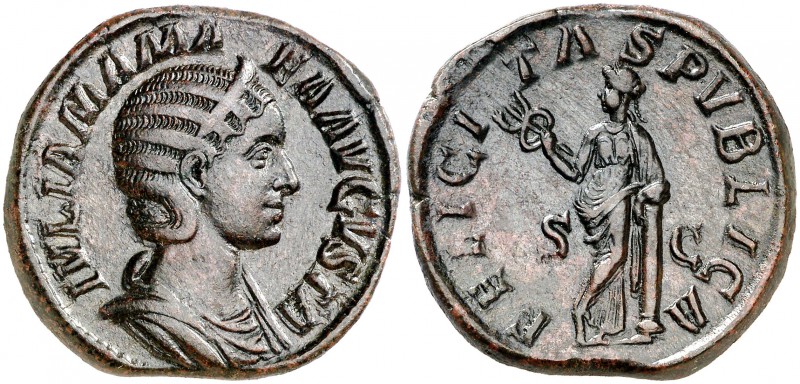 (228 d.C.). Julia Mamaea. Sestercio. (Spink 8228) (Co. 21) (RIC. 676). 22,25 g. ...