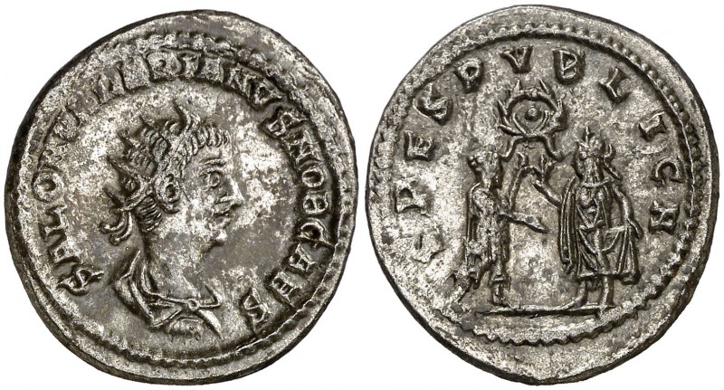 (258-260 d.C.). Salonino. Antoniniano. (Spink 10775 var) (S. 95a var) (RIC. 36 v...
