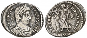 (360-361 d.C.). Juliano II. Lugdunum. Siliqua. (Spink 19121) (S. 58c) (RIC. 212). 1,69 g. Pequeña grieta. MBC-.