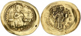 Constantino X, Ducas (1059-1067). Constantinopla. Histamenon nomisma. (Ratto 2010) (S. 1847). 4,22 g. Aplanada. (MBC-).