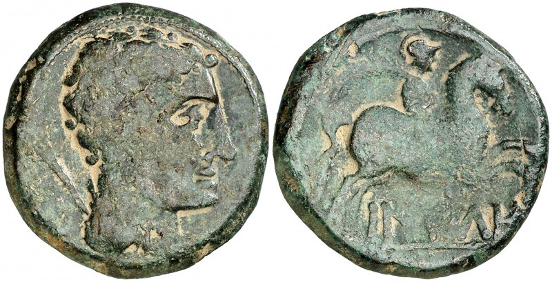 Baitolo (Badalona). As. (FAB. 190) (ACIP. 1378). 12,28 g. Pátina verde. Escasa. ...