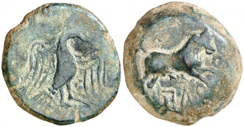 Obulco (Porcuna). Semis. (FAB. 1850) (ACIP. 2239). 8,61 g. Pátina verde. MBC.