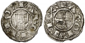 Jaume II (1213-1276). Barcelona. Òbol de doblenc. (Cru.V.S. 305) (Cru.C.G. 2119). 0,33 g. Muy escasa. MBC-.