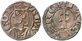 Jaume II (1291-1327). Aragón. Dinero jaqués. (Cru.V.S. 364) (Cru.C.G. 2182). 1 g. Buen ejemplar. MBC+.