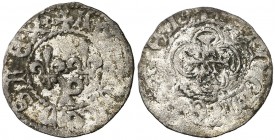 Lluís XI de França (1463-1467/1473-1483). Perpinyà. Patac. (Cru.V.S. 928) (Cru.C.G. 3051). 0,59 g. Escasa. MBC-/BC+.