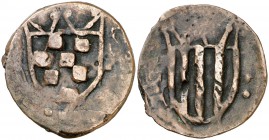 (s. XV). Balaguer. Senyal. (Cru.C.G. falta var) (Cru.L. 1050 var). 5,22 g. Escasa. MBC-.