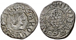 s/d (1553). Carlos I (1516-1556). Girona. Diner. (Cru.C.G. 3735a var) (Cru.L. 1564 var). 0,71 g. Busto a derecha. GERVNDA. MBC.