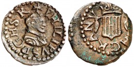 s/d. Felipe III. Granollers. Diner. (Cru.C.G. 3742e) (Cru.L. 1701). 0,80 g. Reverso desplazado pero buen ejemplar. EBC-/MBC+.