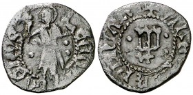 Ferran II (1479-1516). Perpinyà. Diner. (Cru.C.G. 3801) (Cru.L. 1944.1). 0,58 g. MBC.