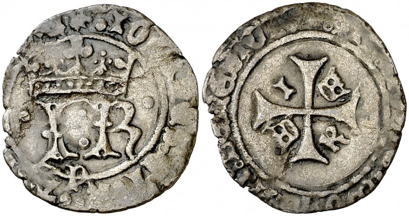 Juan y Catalina (1483-1512). Pamplona. Tarja. (Cru.V.S. 292). 2,02 g. Escasa. BC...