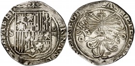 Reyes Católicos. Sevilla. . 4 reales. (Cal. 211). 13,67 g. MBC-.