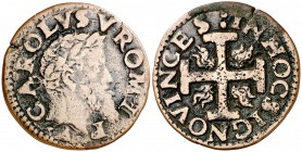 s/d. Carlos I. Nápoles. A. 3 caballos. (Vti. 258) (MIR. 153). 3,39 g. MBC-.