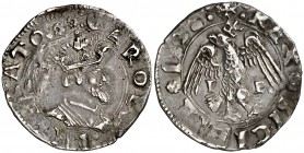 1538. Carlos I. Messina. I-P. 1 tari. (Vti. 119) (MIR. 298/1). 2,91 g. Escasa. MBC.