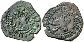 1601. Felipe III. Cuenca. . 2 maravedís. (Cal. 673) (J.S. C-10). 2,76 g. Escasa. MBC-.