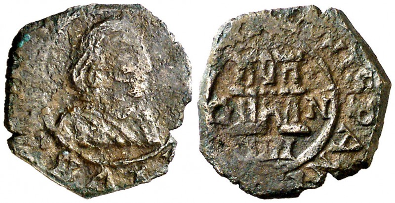 (1661). Felipe IV. Granada. N. 4 maravedís. (Cal. falta) (J.S. M-254). 1 g. Acuñ...