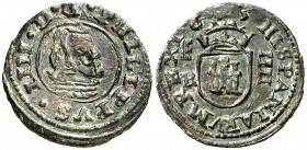 1663. Felipe IV. Segovia. BR. 4 maravedís. (Cal. 1552). 0,95 g. Buen ejemplar. MBC+.