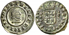 1664. Felipe IV. Córdoba. T-M. 8 maravedís. (Cal. falta) (J.S. M-85). 3,40 g. Último número de la fecha poco visible. Buen ejemplar. Rara. MBC+.