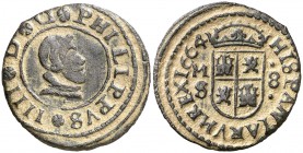 1664. Felipe IV. M (Madrid). S. 8 maravedís. (Cal. 1435) (J.S. M-428). 2,27 g. MBC+.