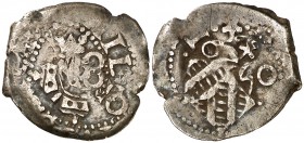 1650. Felipe IV. Valencia. 1 divuitè. (Cal. 1116). 2,09 g. Doble acuñación. (MBC).