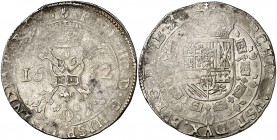 1632. Felipe IV. Ducado de Brabante. Amberes. 1 ducatón. (Vti. 938) (Vanhoudt 645.AN). 27,88 g. Con puntos al inicio y final de la leyenda del reverso...
