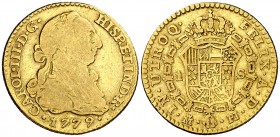 1779. Carlos III. Madrid. PJ. 1 escudo. (Cal. 621). 3,23 g. BC+MBC-.