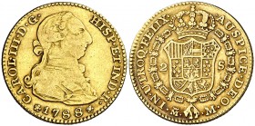 1788. Carlos III. Madrid. M. 2 escudos. (Cal. 459). 6,67 g. BC+/MBC-.