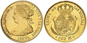 1862. Isabel II. Madrid. 100 reales. (Cal. 27). 8,38 g. EBC-/EBC.