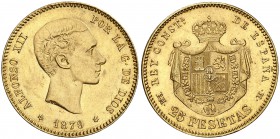 1879*1879. Alfonso XII. EMM. 25 pesetas. (Cal. 9). 8,07 g. EBC.