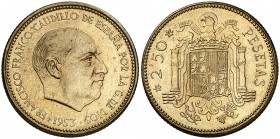 1953*1970. Estado Español. 2,50 pesetas. (Cal. 72). 7 g. Escasa. Proof.