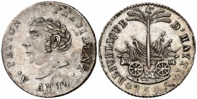 AN 14 (1817). Haití. 25 céntimos. (Kr. 15.1). 2,39 g. AG. EBC-.