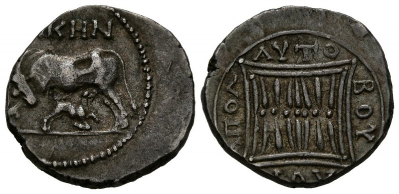 ILLYRA, Apolonia. Dracma. (Ar. 3,64g/18mm). 229-100 a.C. (HGC 3.1, 4). Anv: Vaca...