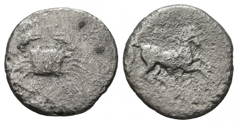 SICILIA, Akragas. Hemidracma. (Ar. 1,55g/14mm). 338-287 a.C. (HGC 2, 108). Anv: ...