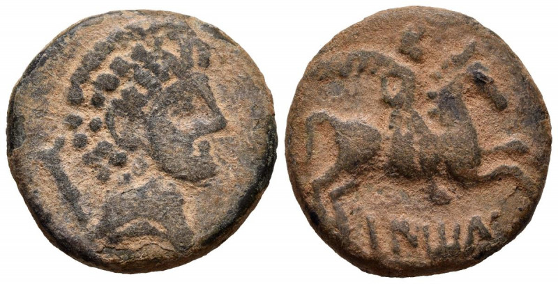 BAITOLO (Badalona, Barcelona). As. (Ae. 9,56g/25mm). 50 a.C. (FAB-190 var). Anv:...