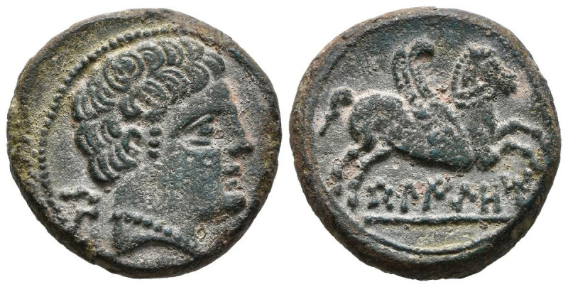 BELIGIOM (Belchite, Zaragoza). Semis. (Ae. 6,54g/20mm). 120-20 a.C. (FAB-245). A...