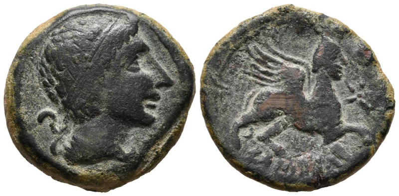 CASTULO (Cazlona, Jaén). As. (Ae. 16,04g/29mm). 180 a.C. (FAB-694). Anv: Cabeza ...