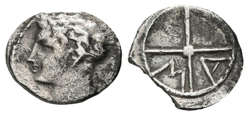 DIVISORES DE IMITACION DE MASSALIA. Trietartemorion. (Ar. 0,55g/10mm). 200-110 a...