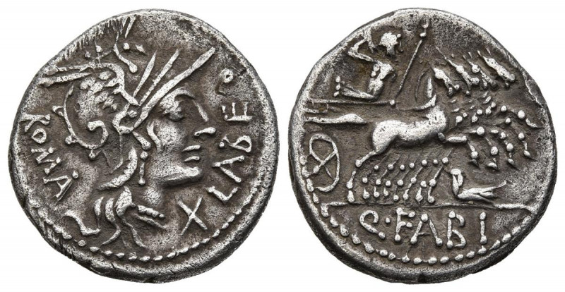 GENS FABIA. Denario. (Ar. 3,84g/19mm). 124 a.C. Norte de Italia. (FFC 697; Crawf...
