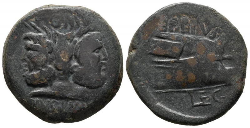 SEXTO POMPEYO. As. (Ae. 19,08g/29mm). 43 a.C. Sicilia. (Crawford 478/1b). Anv: C...