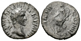 NERVA. Denario. (Ar. 2,39g/12mm). 97 d.C. Roma. (RIC 42). Anv: Cabeza laureada de Nerva a derecha, alrededor leyenda: IMP NERVA CAES AVG GERM PM TR P ...