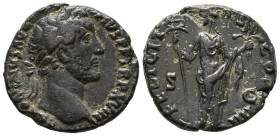 ANTONINO PIO. As. (Ae. 7,90g/24mm). 154-155 d.C. Roma. (RIC 937). Anv: Cabeza laureada de Antonino Pío a derecha, alrededor leyenda: ANTONINVS AVG PIV...