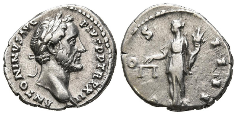 ANTONINO PIO. Denario. (Ar. 3,44g/19mm). 148-149 d.C. Roma. (RIC 177). Anv: Cabe...