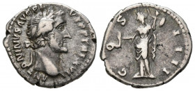 ANTONINO PIO. Denario. (Ar. 3,26g/19mm). 152-153 d.C Roma. (RIC 219). Anv: Cabeza laureada de Antonino Pío a derecha, alrededor leyenda: ANTONINVS AVG...