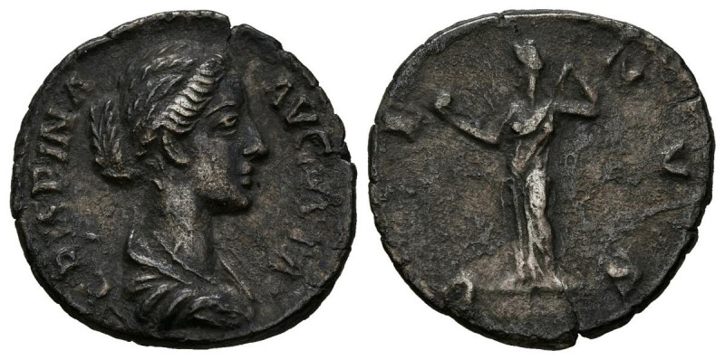 CRISPINA. Denario. (Ar. 2,35g/18mm). 178-182 d.C. Roma. (RIC 286a). Anv: Busto d...