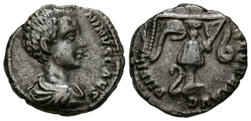 CARACALLA. Denario. (Ar. 3,90g/17mm). 196-198 d.C. Roma. (RIC 4). Anv: Busto dra...