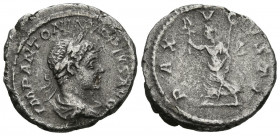HELIOGABALO. Denario. (Ar. 3,13g/19mm). 222 d.C. Roma. (RIC 125). Anv: Busto laureado y drapeado de Heliogábalo a derecha, alrededor leyenda: IMP ANTO...