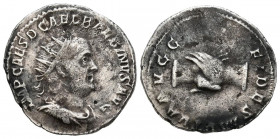 BALBINO. Antoniniano. (Ar. 4,86g/22mm). 238 d.C. Roma. (RIC 11). Anv: Busto radiado, drapeado y con coraza a derecha, alrededor leyenda: IMP CAES D CA...