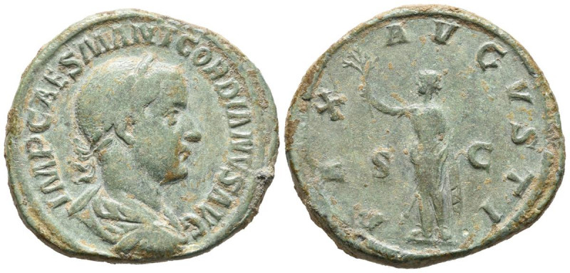 GORDIANO III. Sestercio. (Ae. 20,50g/32mm). 238-239 d.C. Roma. (RIC 256a). Anv: ...