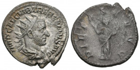 TREBONIANO GALO. Antoniniano. (Ar. 3,97g/22mm). 251-253 d.C. Mediolanum. (RIC 72). Anv: Busto radiado y drapeado de Treboniano Galo a derecha, alreded...