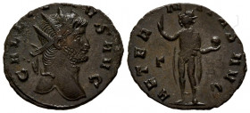 GALIENO. Antoniniano. (Ae. 2,19g/20mm). 260-268 d.C. Roma. (RIC 160). Anv: Cabeza radiada de Gallieno a Galieno, alrededor leyenda: GALLIENVS AVG. Rev...