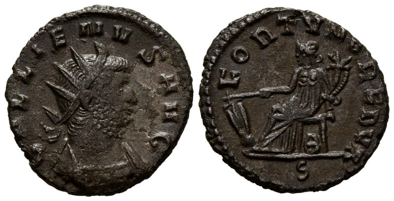 GALIENO. Antoniniano. (Ae. 3,37g/20mm). 263-265 d.C. Roma. (RIC 194a). Anv: Bust...